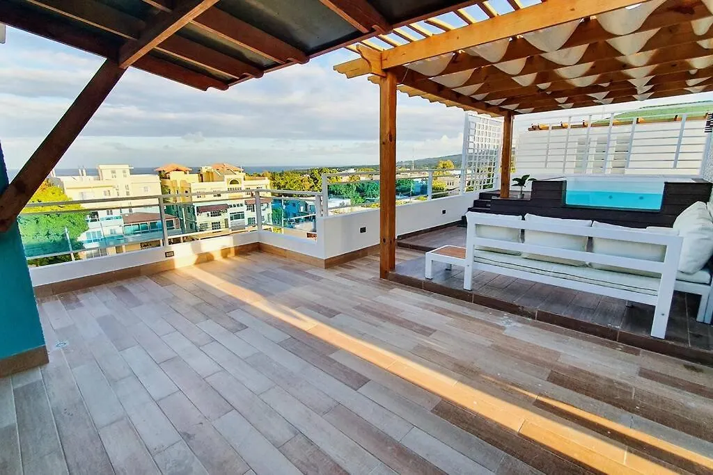 Barahona Apart. Bbq, Jacuzzi Y Vista Al Mar, 4Hb/Ac. 아파트